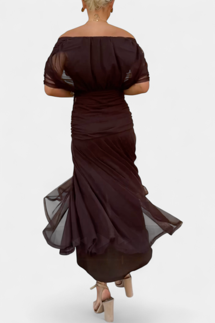 FLORENDRA™ - LONG FLORAL V-NECK DRESS