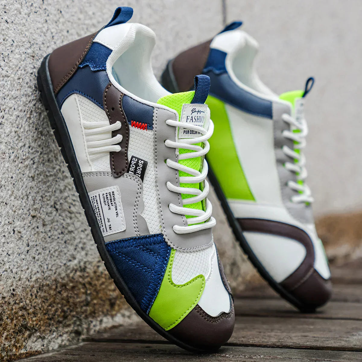 DOMENICO™ - RETRO COLOUR-BLOCK SNEAKERS
