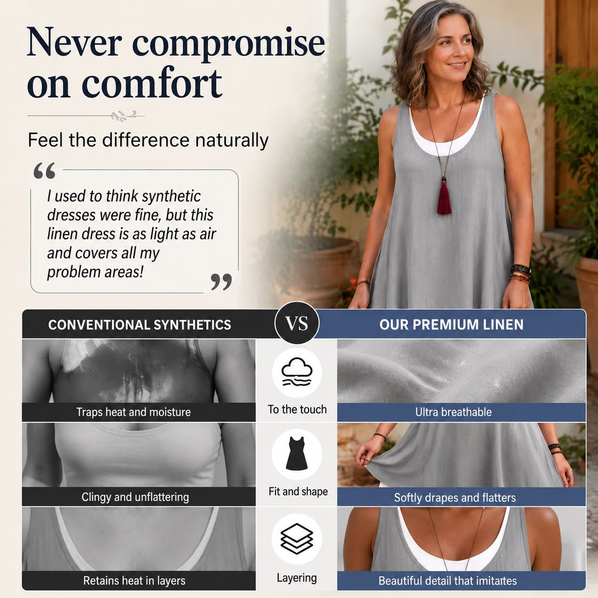 ROSALIND™ - SLEEVELESS TANK DRESS
