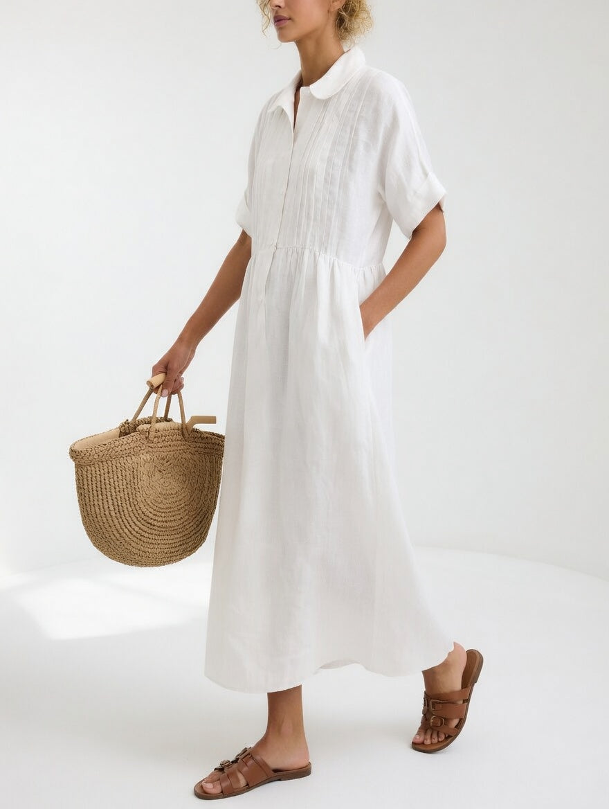 LYSANDRA™ - FLOWING SUMMER SHIRT DRESS
