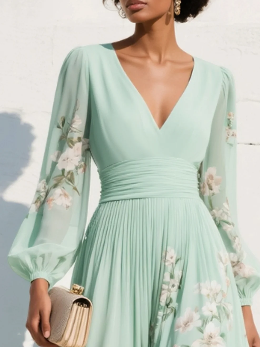 CISELLA™ - FLORAL RUFFLE MIDI DRESS