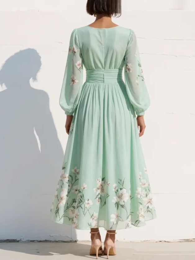 CISELLA™ - FLORAL RUFFLE MIDI DRESS
