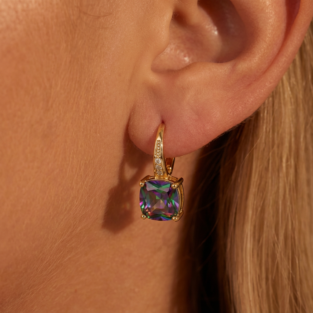SPARKELLE™ - HOOP EARRINGS WITH SPARKLING STONES