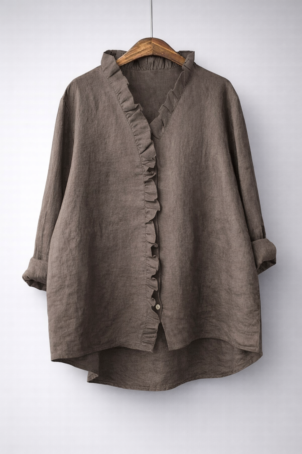 SANELLE™ - RUFFLED HI-LOW SHIRT