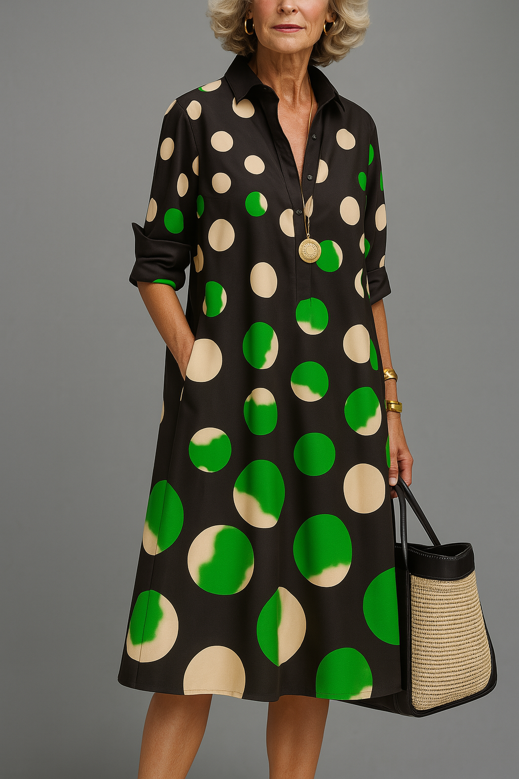 NAOMI™ - SLEEK FLUID MIDI DRESS