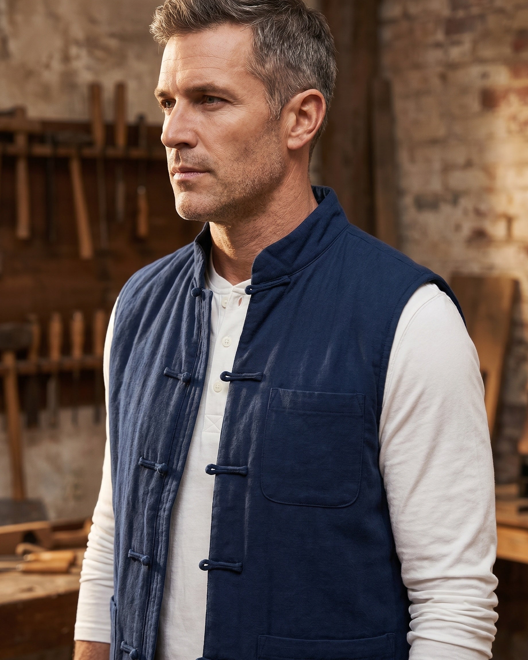 ZENO™ - MANDARIN COLLAR VEST