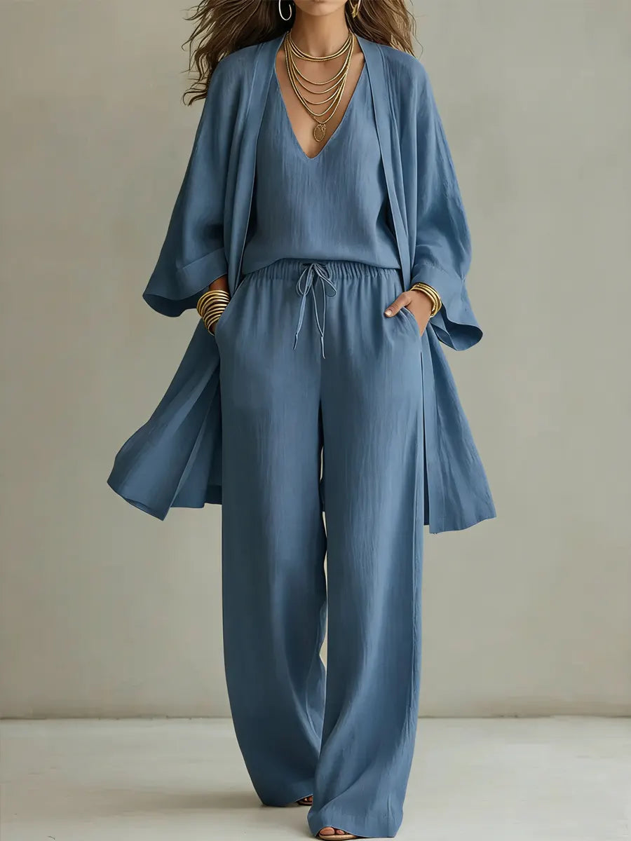 ELOISE™ - THREE-PIECE WIDE-LEG CO-ORD
