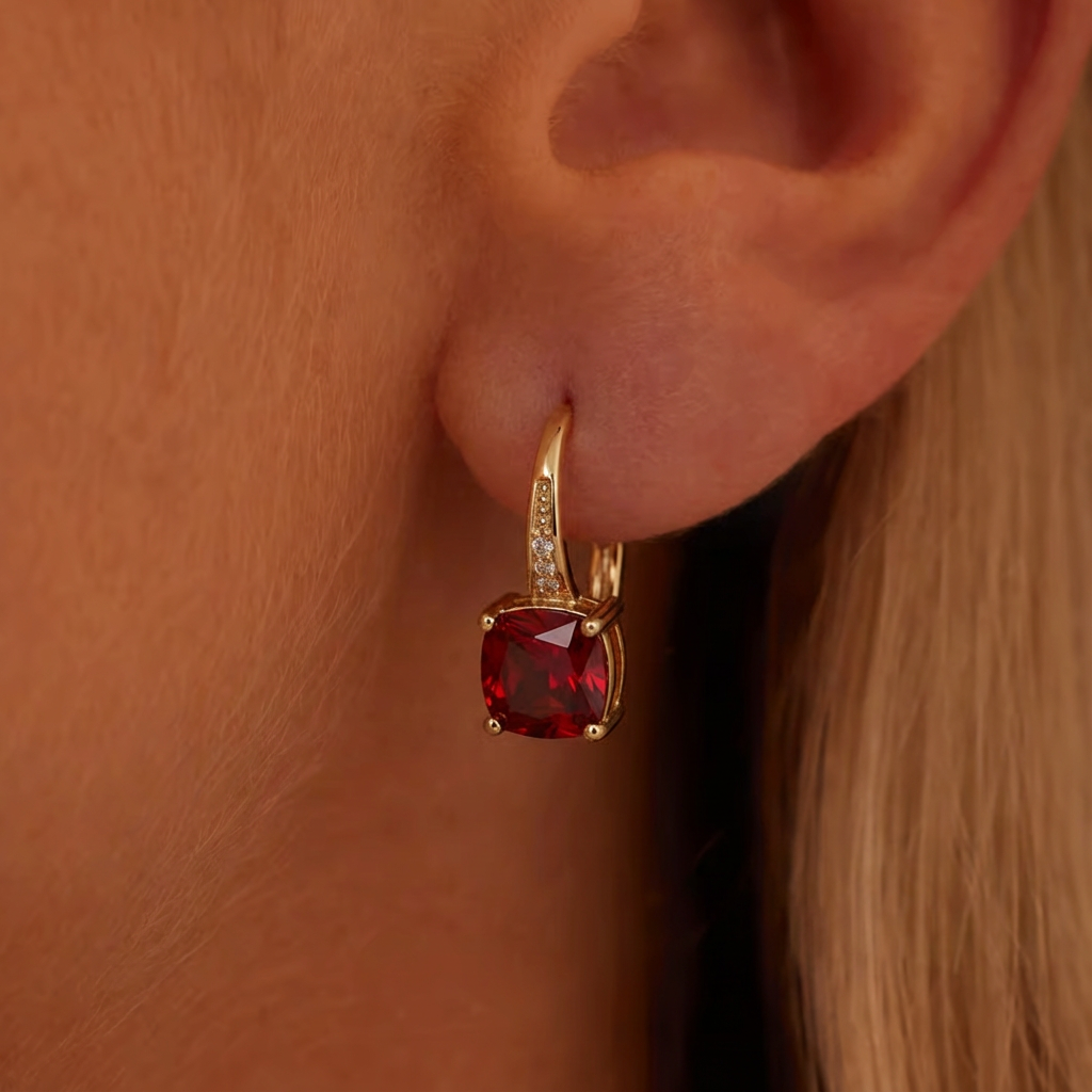 SPARKELLE™ - HOOP EARRINGS WITH SPARKLING STONES
