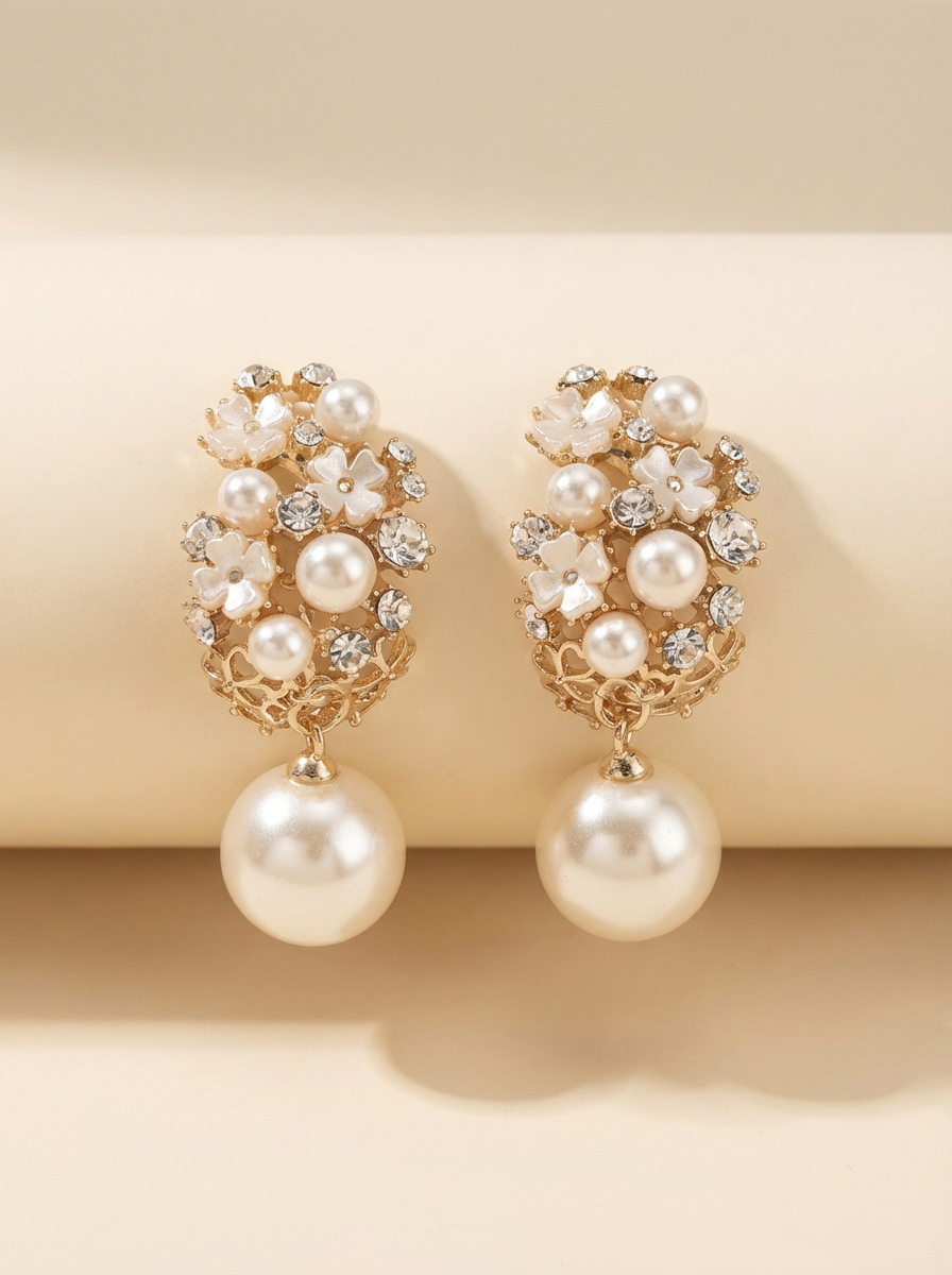 FLORELLE™ - FLOWER EARRINGS WITH PEARL
