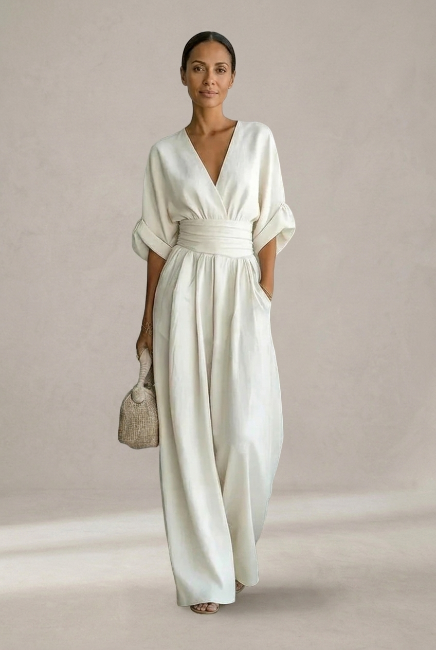 DANIELA™ - WIDE-LEG V-NECK JUMPSUIT