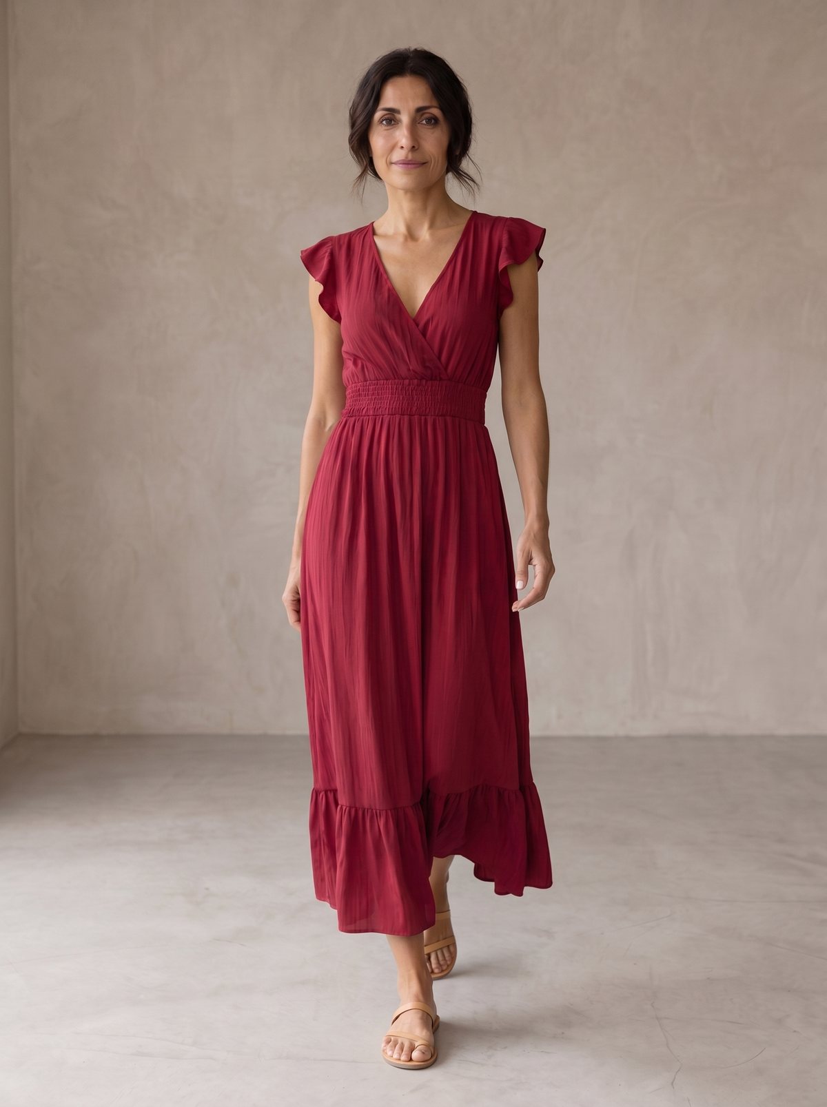INCANTO™ - RUCHED WRAP-NECK DRESS