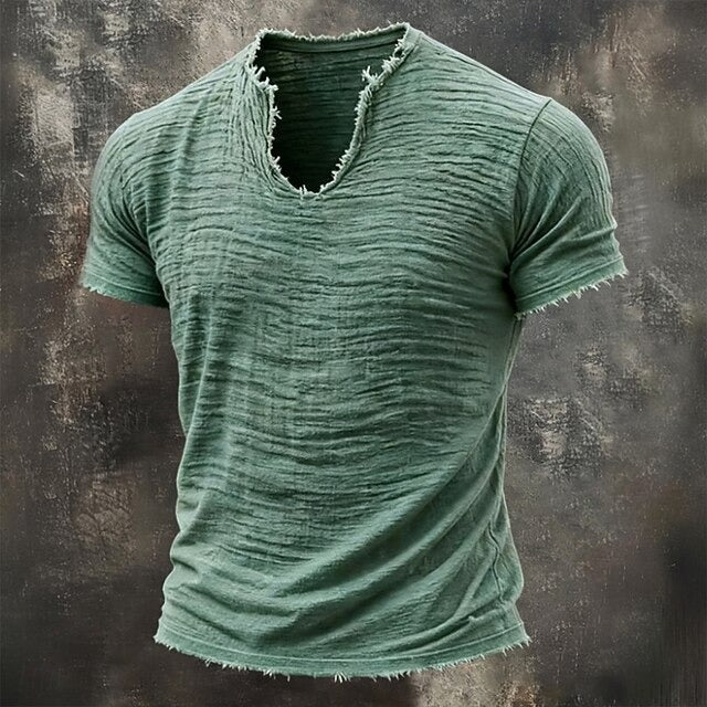 ALESSIO™ - RAW-EDGE V-NECK TEE