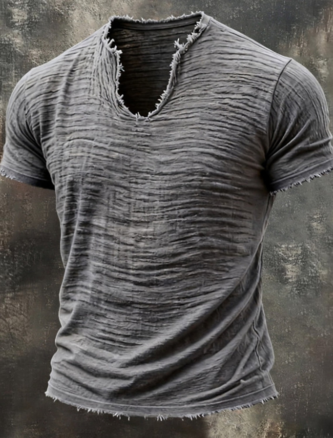 ALESSIO™ - RAW-EDGE V-NECK TEE