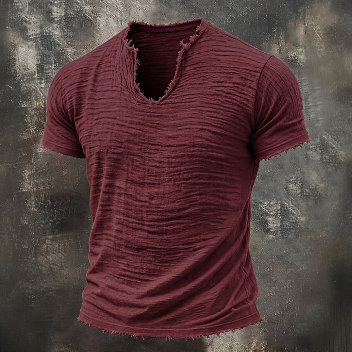ALESSIO™ - RAW-EDGE V-NECK TEE