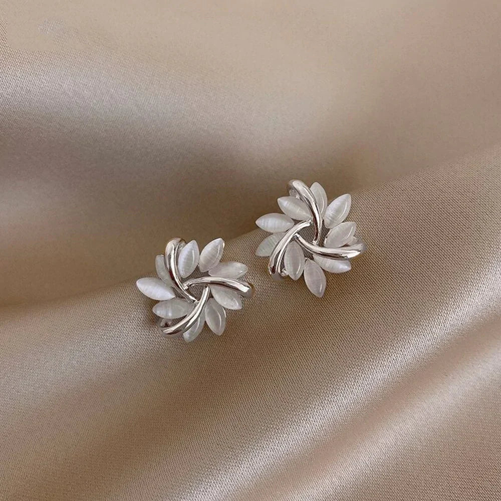 OPALINE™ - ROUND OPAL FLOWER EARRINGS