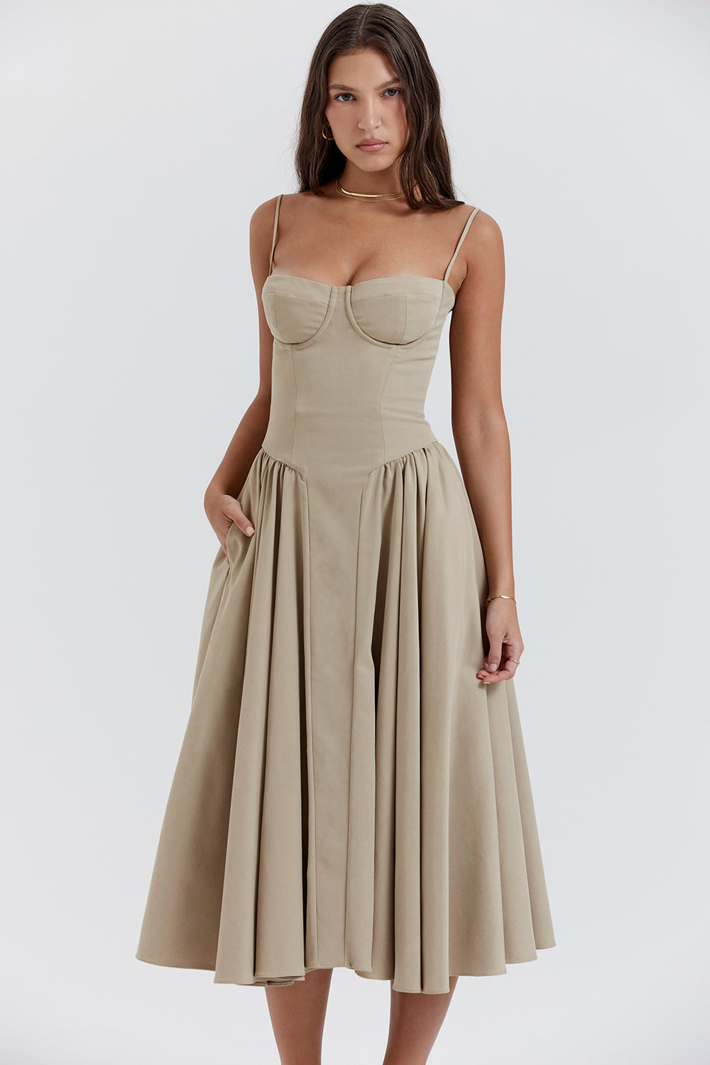 ROMA™ - CORSET-BODICE MAXI DRESS
