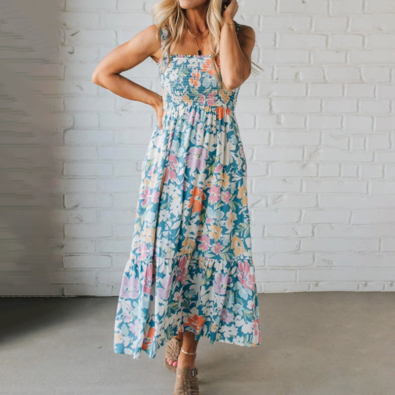 Antaradus FloraMaxi Floral Print Maxi Dress