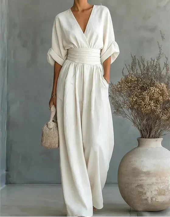 ELOISE™ - FLOWING V-NECK JUMPSUIT