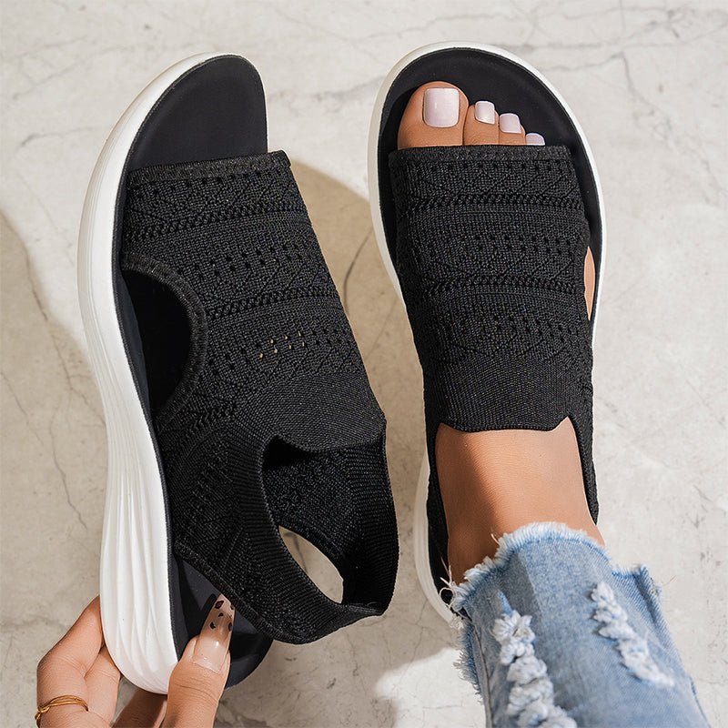 ZINA™ - KNIT PLATFORM SANDALS