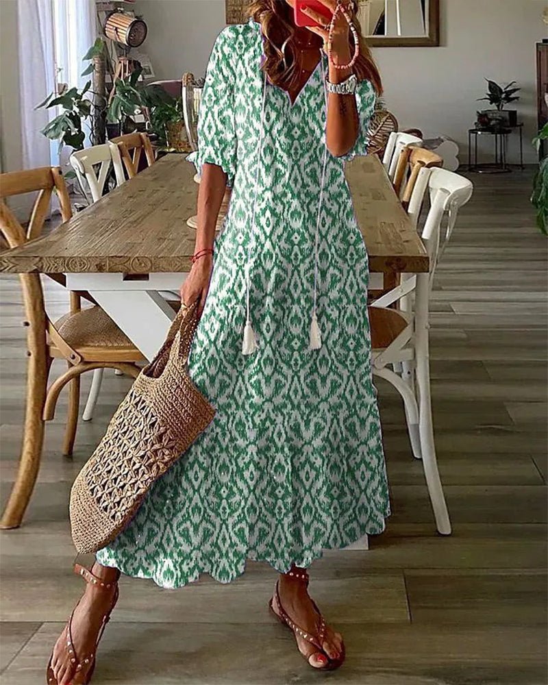 ANOUK™ - POMPON-TIE MIDI DRESS