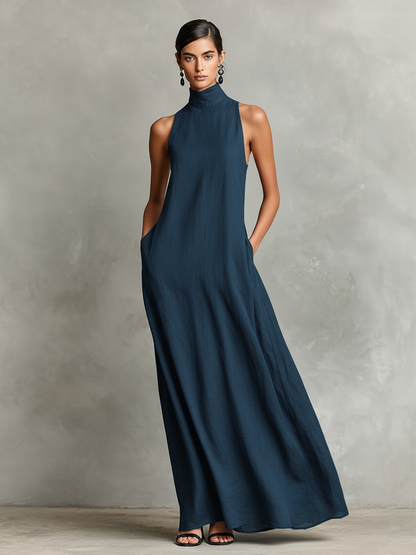 CHIARA™ - HIGH-NECK MAXI DRESS