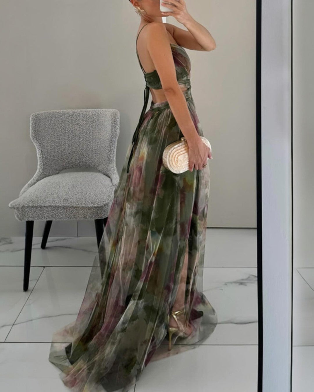GISELLE™ - FLORAL PRINT MIDI DRESS
