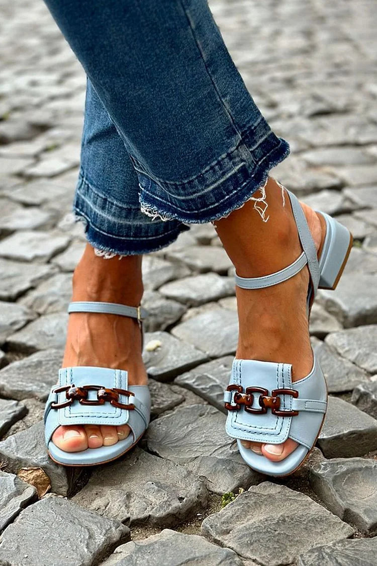 AZZURRA™ - COASTAL BLOCK-HEEL SANDALS