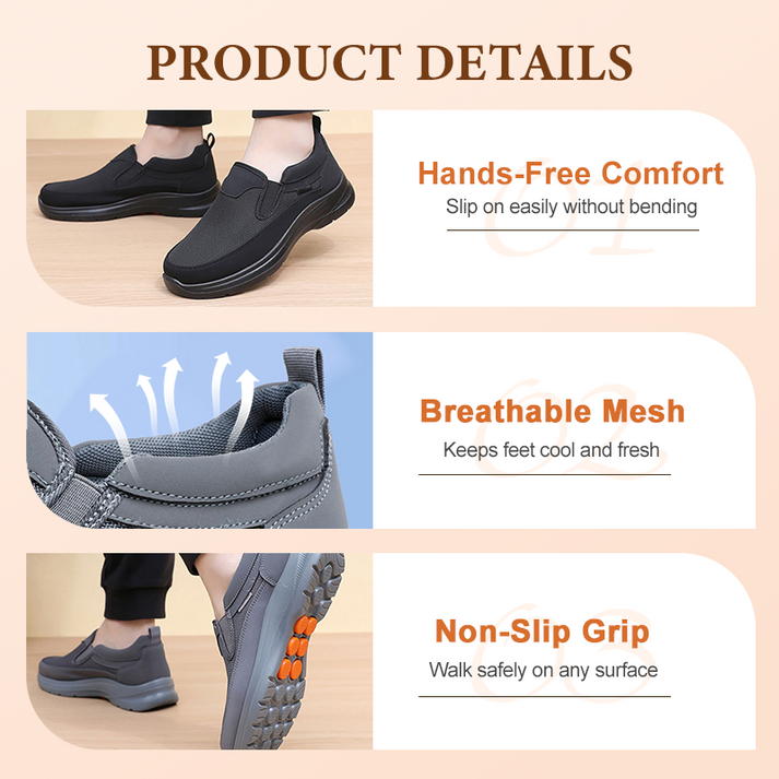 Men's Orthopedic Breathable Slip-On Sneakers