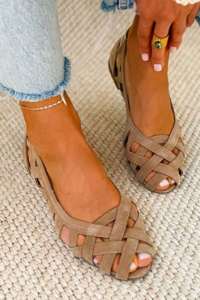 CATERINA™ - WOVEN CROSSOVER SANDALS