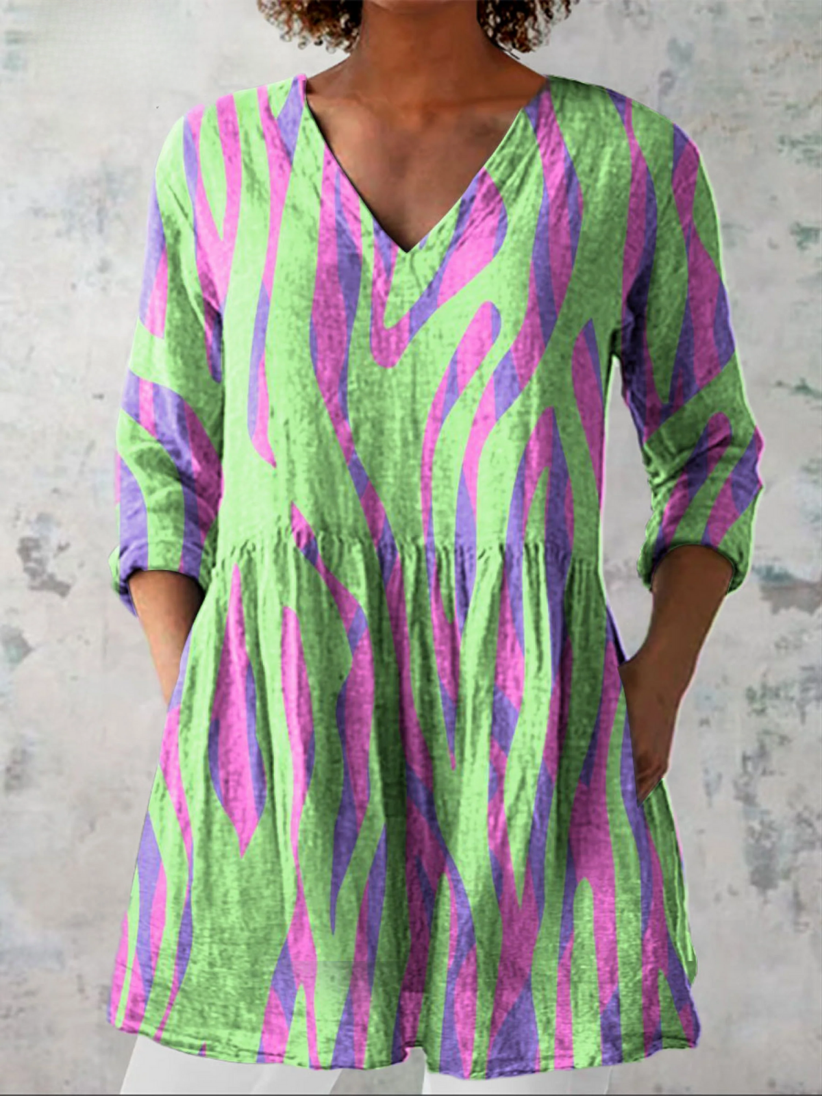 OCEANE™ - FLOWING V-NECK BLOUSE