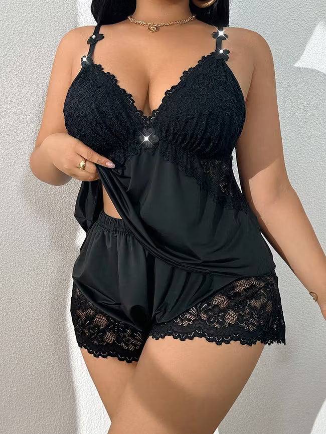 AMARA™ - LACE-TRIM PYJAMA SET