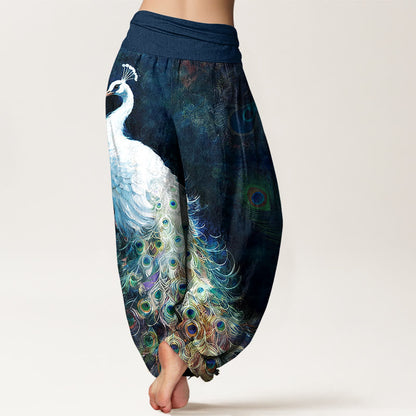 AVALON™ - PEACOCK PRINT HAREM PANTS