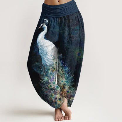 AVALON™ - PEACOCK PRINT HAREM PANTS