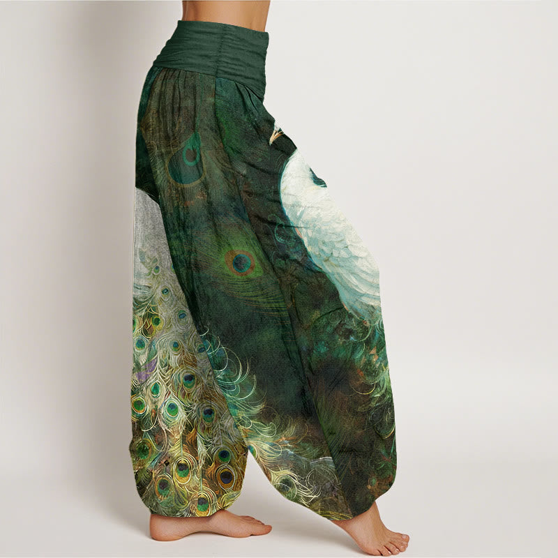 AVALON™ - PEACOCK PRINT HAREM PANTS