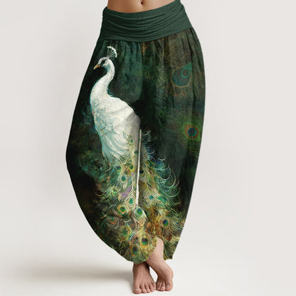 AVALON™ - PEACOCK PRINT HAREM PANTS