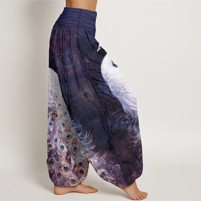 AVALON™ - PEACOCK PRINT HAREM PANTS