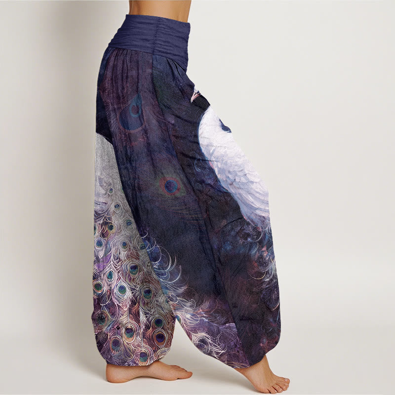 AVALON™ - PEACOCK PRINT HAREM PANTS