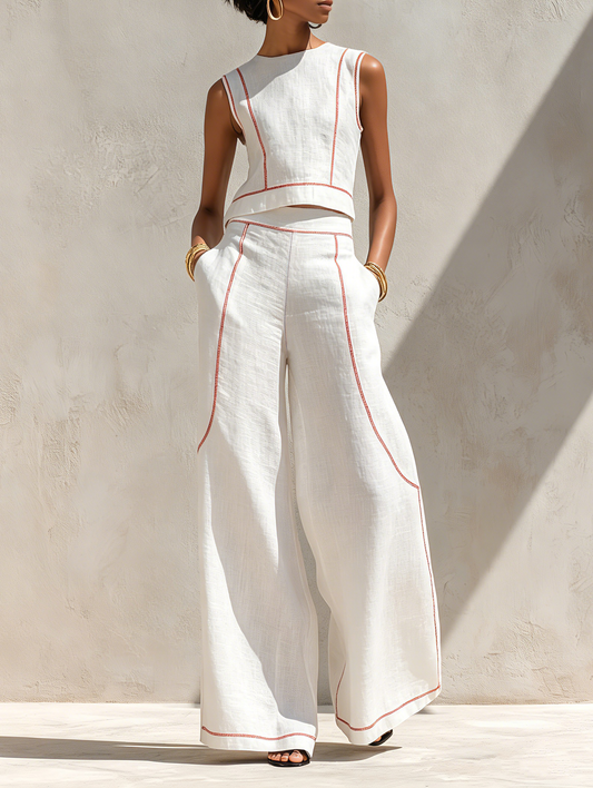 ROSALIE™ - CONTRAST STITCH TWO-PIECE SET