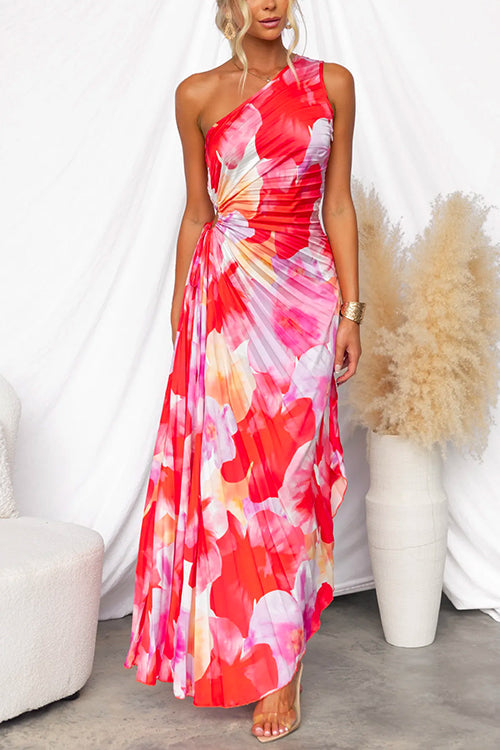 YANIRA™ - PLEATED ONE-SHOULDER DRESS