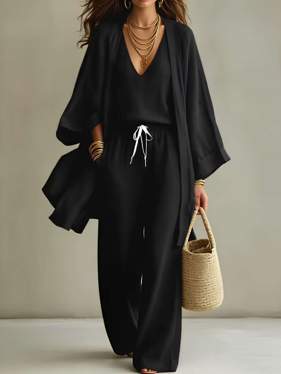 ELOISE™ - THREE-PIECE WIDE-LEG CO-ORD