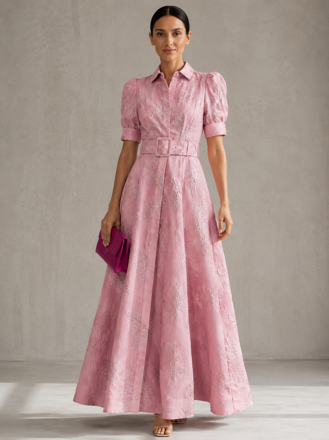 ARIA™ - BALLOON-SLEEVE MAXI DRESS
