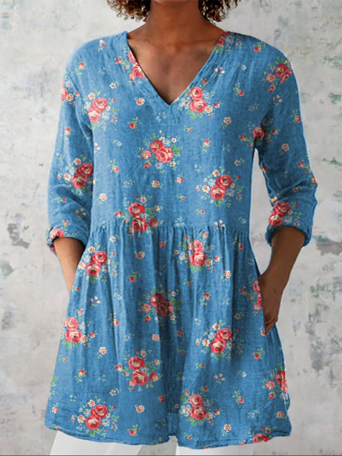 MELANIE™ - FLOWING V-NECK BLOUSE