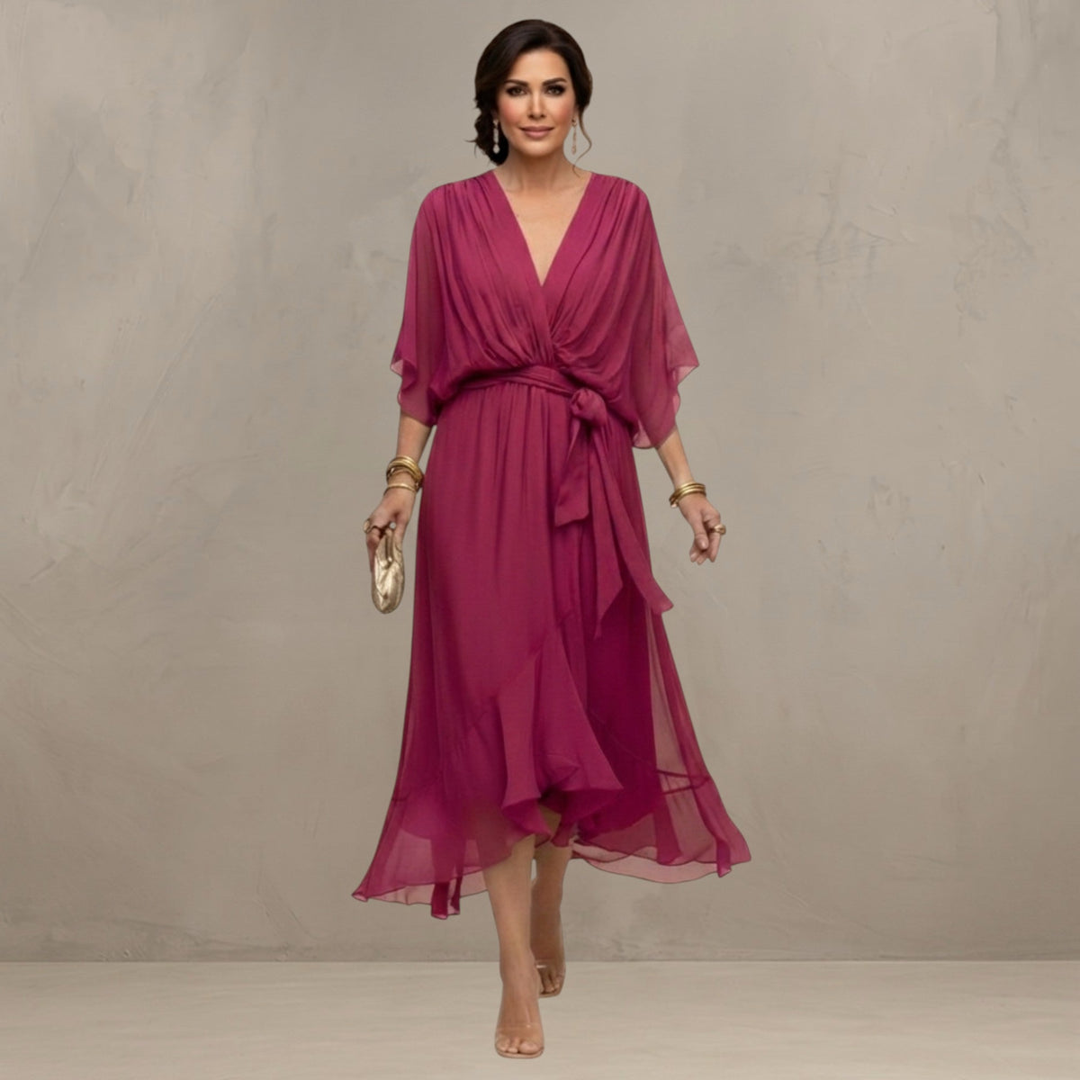 MARTA™ - FLOWING CHIFFON MAXI DRESS