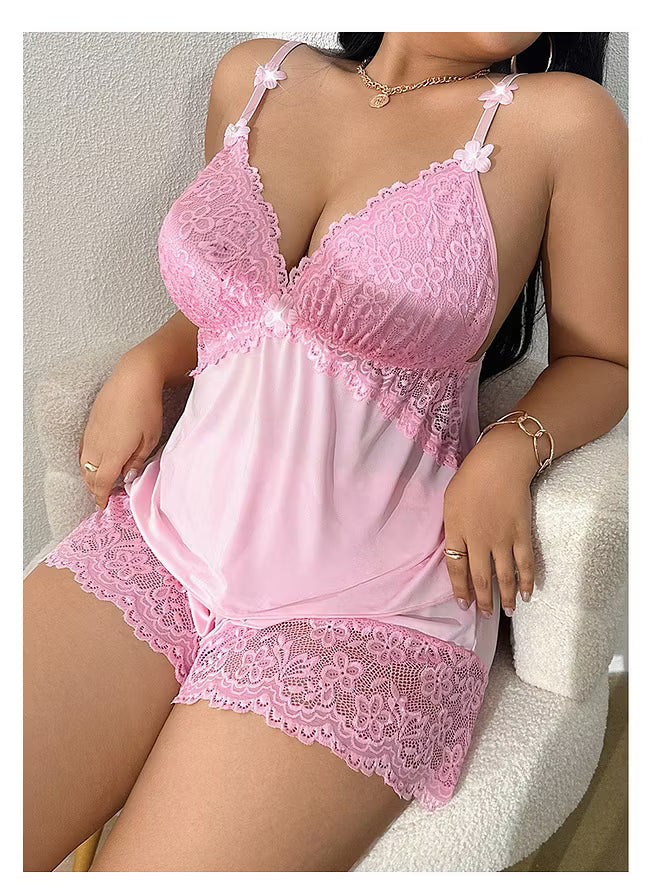 AMARA™ - LACE-TRIM PYJAMA SET