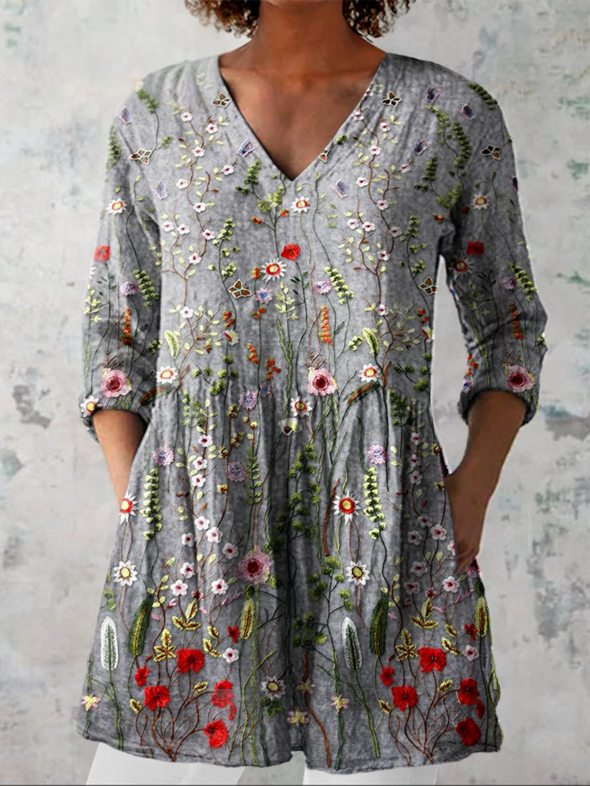AMELIE™ - FLOWING V-NECK BLOUSE