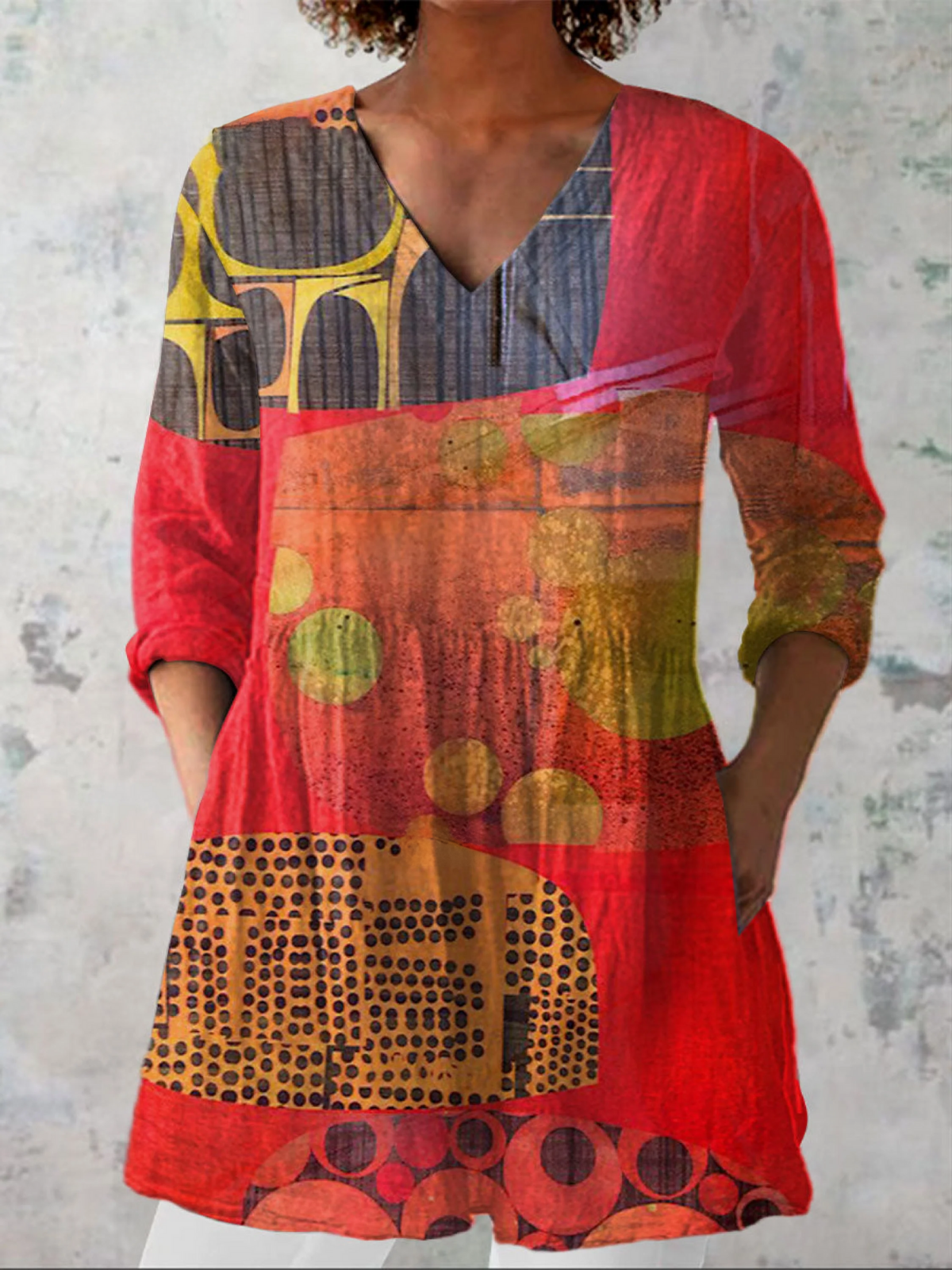 LUCIE™ - FLOWING V-NECK BLOUSE