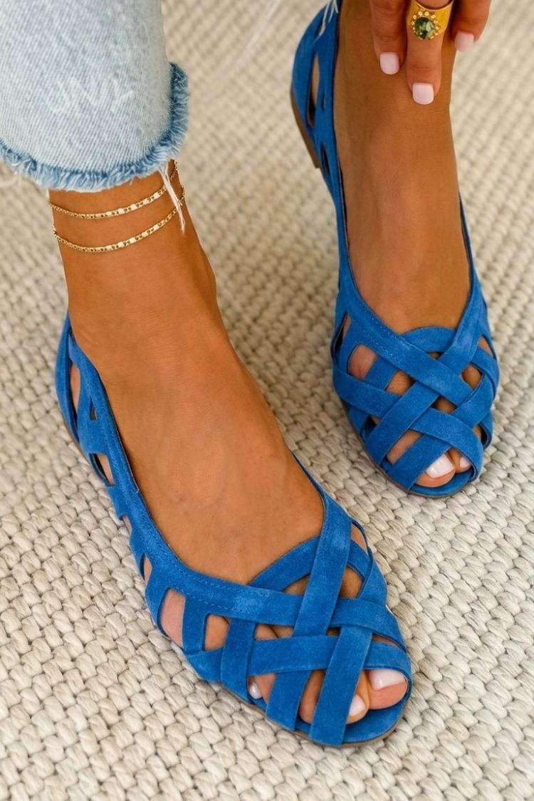 CATERINA™ - WOVEN CROSSOVER SANDALS