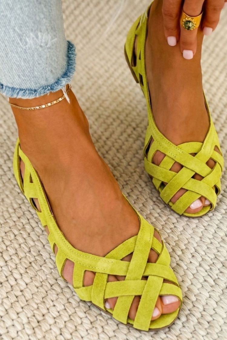 CATERINA™ - WOVEN CROSSOVER SANDALS