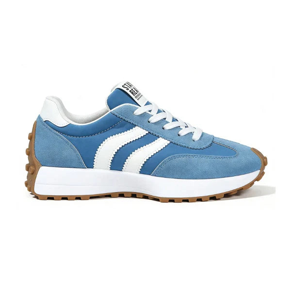 Antaradus RetroLace Women's Retro Stripe Lace-Up Sneakers