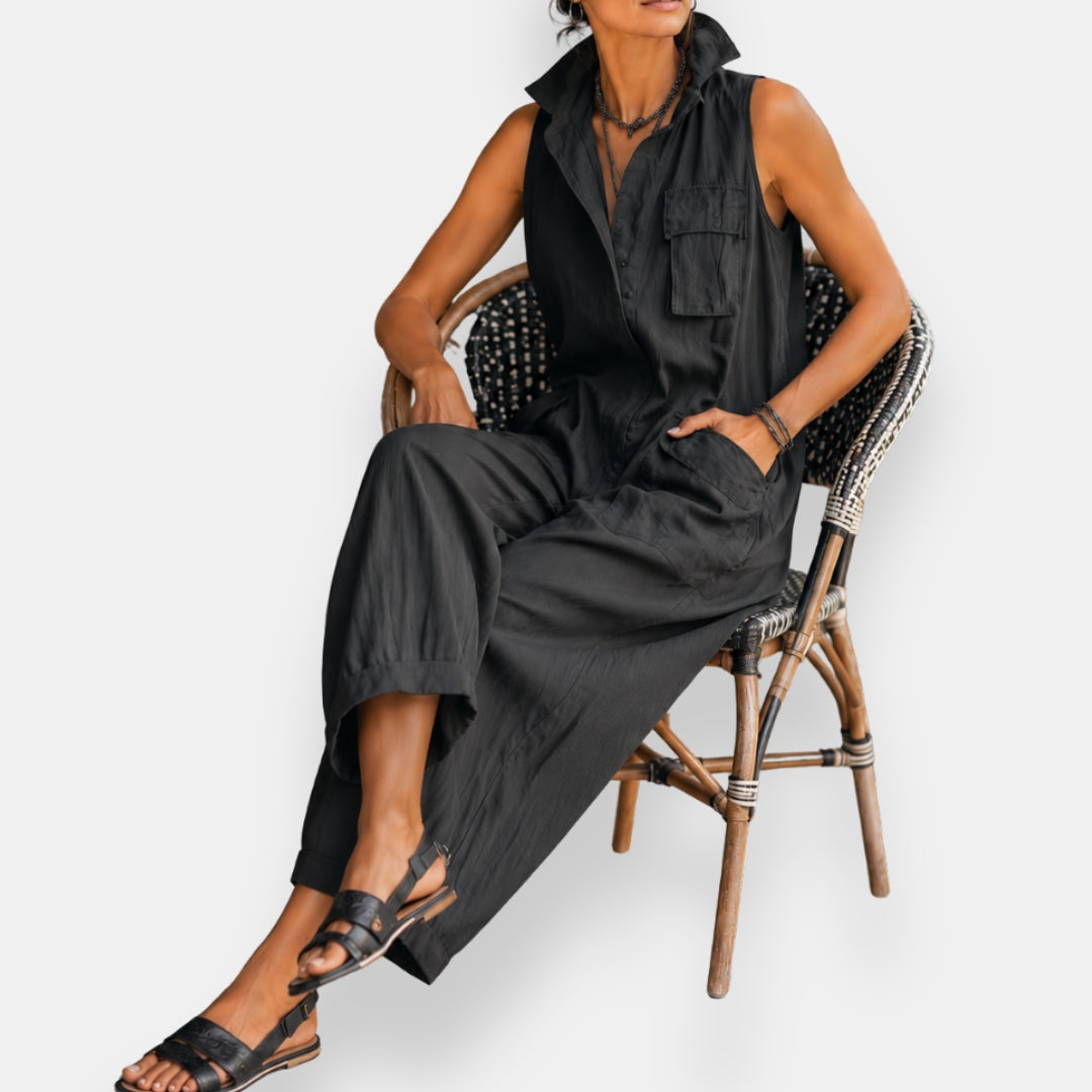 GARVALDE™ - SLEEVELESS OVERSIZED JUMPSUIT